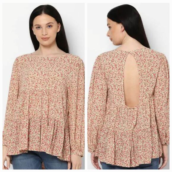 AEO American Eagle Breezy Spring Boho Tunic in Floral, Size Small, ECU - Picture 16 of 16